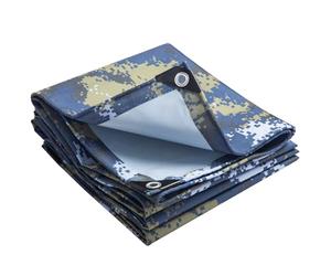 Lonmrrton Bâche imperméable Robuste 1.5 x 2 m 450 g/m² Bâche en Toile Camouflage, Petite Couverture de bâche pour Meubles de Jardin Abri Camping, Bleu(1x3m)