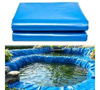 Lonmrrton Bâches de Bassin renforcées 6x10m 8x12m 10x15m Feuille de Plastique polyéthylène HDPE, Membrane de Film d'étanchéité de bâche de sous-Couche imperméable, Bleu(5x8m)