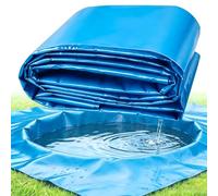 Lonmrrton Feuille de Doublure Bleue imperméable, Bâche d'étang Pliable Film de Construction Durable, Membrane d'étang à Poissons de Jardin Facile à Couper et résistante aux déchirures(2x4m)