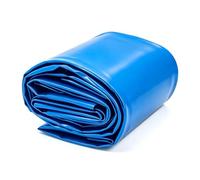Lonmrrton Revêtement d'étang extérieur sous-Couche Robuste 3x4 6x6 8x10 M, Doublure Bleue Flexible Membrane de Piscine de Jardin pour Cascades, étangs fauniques et aquaculture(3x6m)