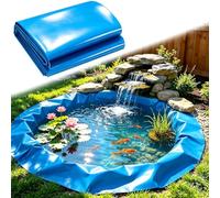 Lonmrrton Revêtement d'étang Flexible Bleu, sous-Couche renforcée pour Bassin 3x4m 7x8m 10X10m Membrane de piscines de Jardins Feuilles de Plastique en polyéthylène résistant à l'humidité(1x10m)