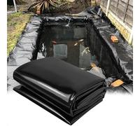 Lonmrrton Revêtement d'étang imperméable Noir 3x7m 5x6m 7x8m 8x10m 10x12m Grande Membrane d'étang à Poissons, Bâche Pliable de 0,12 mm pour Fontaine de Jardin, lac Artificiel et Jeux d'eau(6x10m)
