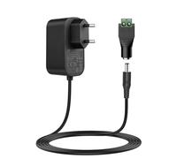 Lonnky Adaptateur 12V 3A avec Connecteur DC 5.5 x 2.1 mm, Alimentation Universelle pour Caméras CCTV, Bandes LED, Inclut Câble de 1.8 m, Noir