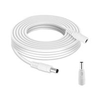 Lonnky Rallonge électrique CC de 5 mètres pour AVM Fritz!Box 7590/7580/7582/7560/3490/6590/6490/6430/4040/4020 - Rallonge d'alimentation 5,5 mm x 2,5 mm - Compatible avec Telekom Speedport Smart
