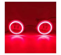 LONPEXDT Ensemble De Phares Antibrouillard LED Angel Eye DRL, Feux De Jour 12 V Pour Civic 2016-2021, Y Compris Pour Type R Feux Antibrouillard(Red Angel Eye)
