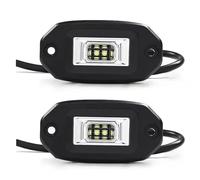 LONPEXDT Feux antibrouillard Pour Le Moteur Voiture Ramassage Secours Tout-terrain 2 Pièces 20W Encastré LED Dosettes Barre Lumineuse Travail D'inondation 6500K Étanche(White-2PCS)
