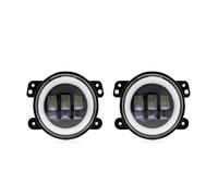 LONPEXDT Feux De Brouillard À LED 60 W 4 Pouces, Clignotants Blancs DRL Ambre Pour Jeep Pour Wrangler JK LJ TJ Pour Dodge Pour Journey Magnum ATV Feux Antibrouillard(White amber)
