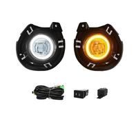 LONPEXDT Feux De Jour Antibrouillard À LED DRL Blanc Jaune Pour Toyota Pour Corolla AXIO 2015-2019 Feux Antibrouillard(Dual Colors Ring)
