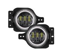 LONPEXDT Phares antibrouillard étanches de 4 pouces pour Jeep Wrangler JL 2018-2023, 30 W, avec anneau Angel Eyes, ensemble de feux de signalisation Feux Antibrouillard