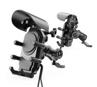 LONPEXDT Support Navigation GPS Support De Chargeur Rapide sans Fil 15 W, Résistant Aux Chocs, pour Guidon Vélo, Antivol, Étanche(Wireless Charger M)