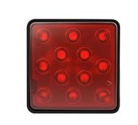 LONPEXDT Troisième Feu de Stop Feu Arrière Frein Voiture 12V Coque Rouge/noire 12 LED 15 LED Signal D'arrêt Automatique Feu Pour Véhicule Ramassage Remorque(12-Red)