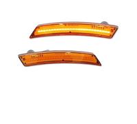 LONPEXDT Troisième Feu de Stop Panneau Clignotant Lampe Répéteur Feu Position Latéral LED Arrière/avant Pour Cooper R55 R56 R57 R58 R59 R60 R61(2PC Front Yellow)