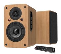 LONPOO Haut-Parleur Actif Bluetooth 100 W RMS, 4", avec HDMI Arc, Optica, Coxaial, RCA, USB, USB, AUX-in, woofer en Fibre de Carbone de 4 Pouces et Un Tweeter à d me en Soie
