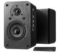 LONPOO Haut-parleurs de bibliothèque Actifs Bluetooth 100W RMS, avec HDMI Arc, Optica, Coxaial, RCA, USB, AUX-in, woofer en Fibre de Carbone de 4 Pouces et Un 1.5’‘ Tweeter à d me en Soie
