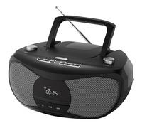 LONPOO Lecteur CD Portable | Boombox stéréo Bluetooth 5W | Bouton Rotatif de Radio FM | Bouton d'ouverture du Couvercle de Voiture | Grand écran LCD | Ports USB/AUX/Casque cachés