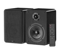 LONPOO LP-42A Haut-parleurs de bibliothèque Actifs Bluetooth 60W RMS, Woofer 4 Pouces, entrées Optique/RCA/AUX, pour Platine Vinyle, PC et TV