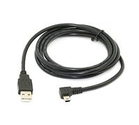 Lonrtesw 1,8 M Mini USB B Type 5 Broches Mâle 90 DegréS Une Angle Gauche vers USB 2.0 CâBle de DonnéEs Mâle Couleur Noire