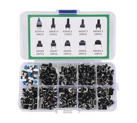 Lonrtesw 10 Types Valeurs 180Pcs Commutateur A Bouton-Poussoir Tactile Micro-Declencheur Mini Assortiment De Tact Instantane