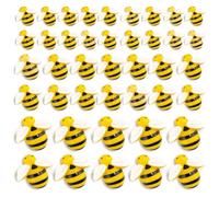 Lonrtesw 120 Pièces Décor de Bourdon, Abeilles en Résine pour L'Artisanat, Petits Ornements D'Abeilles en Plastique pour Les Décorations