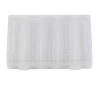 Lonrtesw 17/20/25/27 / 30Mm Porte-Monnaie, 100 PièCes Capsules en Argent avec Joint en Mousse, éTui à PièCes Professionnel pour la Collection de PièCes de Monnaie