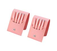 Lonrtesw 2 Ensembles de Pinces à Sourcils en Acier Inoxydable, Pince à Sourcils, Ensemble de Coupe de Sourcils, Rose