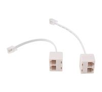 Lonrtesw 2pcs 6P4C RJ11 Double vers Male Cable telephonique Adaptateur Repartiteur