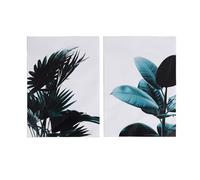 Lonrtesw 2pcs / Set Plante Verte Toile Impression d'art Affiche Murale Photos de Mur Peinture d'art Murale pour Chambre Salon Decoration de Maison Cadre Non Inclus 21cm*30cm