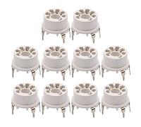 Lonrtesw 7Pin Base de Valve de Prise de Tube à Vide en Plastique pour B & W 6J1 6Z4 6X4 12AE6 6AT6 6BK6 12AV6 6AQ6 6J5 Hifi Audio AMP 10 PièCes SéRies Blanc