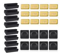 Lonrtesw 8 Ensembles de Kit D'éQuilibrage de Pale de Ventilateur de Plafond Comprenant un Poids en MéTal Auto-AdhéSif Doré 3G, un Poids en MéTal Auto-AdhéSif Noir 5G