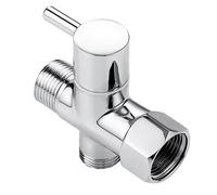 Lonrtesw Adaptateur en T pour Bidet avec Valve D'Arrêt Connecteur en T à 3 Voies 7/8po X 7/8po X G1/2 pour Pulvérisateur de Bidet de Toilette