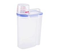 Lonrtesw Boîte de Rangement pour Riz de Cuisine, Boîte de Rangement pour Céréales Sèches, Boîte de Rangement pour Aliments en Poudre, Boîte de Rangement pour Lessive en Poudre avec Bec Verseur Transpa