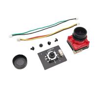 Lonrtesw Caméra FPV 1800TVL Mini 1/1,8 CMOS 2,1 mm Lentille 5V-40V avec OSD Réglable Interne pour Les Drones RC Pièces de Mise à Niveau Rouge