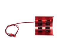 Lonrtesw Dissipateur Thermique de Ventilateur de Refroidissement de Moteur de 42Mm pour 1/10 E- E- Summit 1/8 Kraton Talion Voiture TéLéCommandéE, Rouge