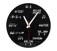 Lonrtesw Horloge Murale MathéMatique, Formules MathéMatiques Horloge Quiz Horloge en Noir et Blanc Horloge D'éQuation MathéMatique pour, Bureau