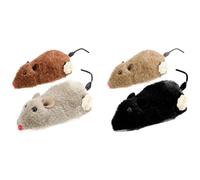 Lonrtesw Jouet pour Chat Mécanique Ressort Puissance Peluche Souris Jouet Mouvement Rat Chat Chien Jouant Jouet Animaux Interactifs Fournitures pour Animaux de Compagnie