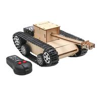 Lonrtesw Kits D'Expérimentation Scientifique en Bois pour Enfants, Réservoir sur Hors Route Télécommandé, Projet de Construction de Moteur Électrique pour Enfants, Installation Facile et Dur