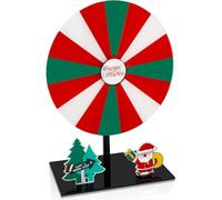 Lonrtesw Le Support Inclus Noël Effacer Le Spinner pour la Roue de Prix, Faire Tourner la Roue de Roulette de Table de Roue avec Support