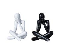 Lonrtesw Statue Abstraite Nordique Sculpture de Figure Abstraite Petits Ornements Mini Décor de Bureau d'art Moderne D