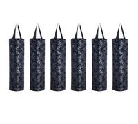 Lonrtesw Support de Rangement pour en Plastique, Sac Poubelle D'Épicerie de Cuisine, Sac de Rangement Rond, Boîte de Rangement Murale pour Articles Divers, Rangement de Cuisine Noir