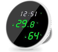Lonrtesw Thermomètre D'Ambiance WiFi Moniteur Intelligent D'Humidité de la Température avec Affichage Rétroéclairé par LED