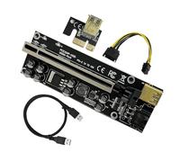 Lonrtesw VER009S Plus PCI-E Riser Card 009S Plus PCIE X1 vers X16 Câble d'alimentation 4 Broches 6 Broches USB 3.0 pour Carte Graphique GPU Mineur Mining A