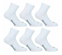 Lonsdale 6 Paires Chaussettes Quarter - Tissu Léger Coton Peigné - Unisex (Blanc, 43-46)