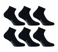 Lonsdale 6 Paires Chaussettes Quarter - Tissu Léger Coton Peigné - Unisex (Noir, 39-42)