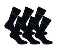 Lonsdale 6 paires de chaussettes courtes, hauteur mi-mollet, excellente qualité de coton (Noir, 39-42)