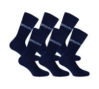 Lonsdale 6 paires de chaussettes courtes, mi-mollet, excellente qualité de coton mercerisé (Bleu, 43-46)
