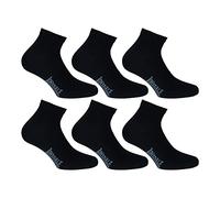 Lonsdale 6 paires de chaussettes Quarter, hauteur au dessus de la cheville, excellente qualité de coton mercerisé (Noir, 35-38)