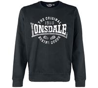 Lonsdale BADFALLISTER Sweatshirt, Black/White/Grey, XXL Men's