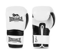 Lonsdale Barford Gants de Boxe en Cuir Blanc/Noir 30 g