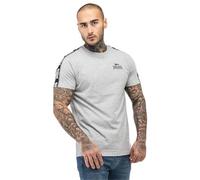 Lonsdale Brindister T-Shrit, Gris Marl/Noir/Blanc, L Hommes