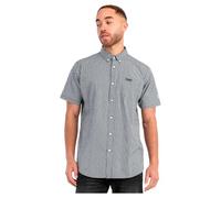 Lonsdale BRIXWORTH Chemise à manches courtes pour homme Coupe ajustée Noir/blanc Taille L, noir/blanc